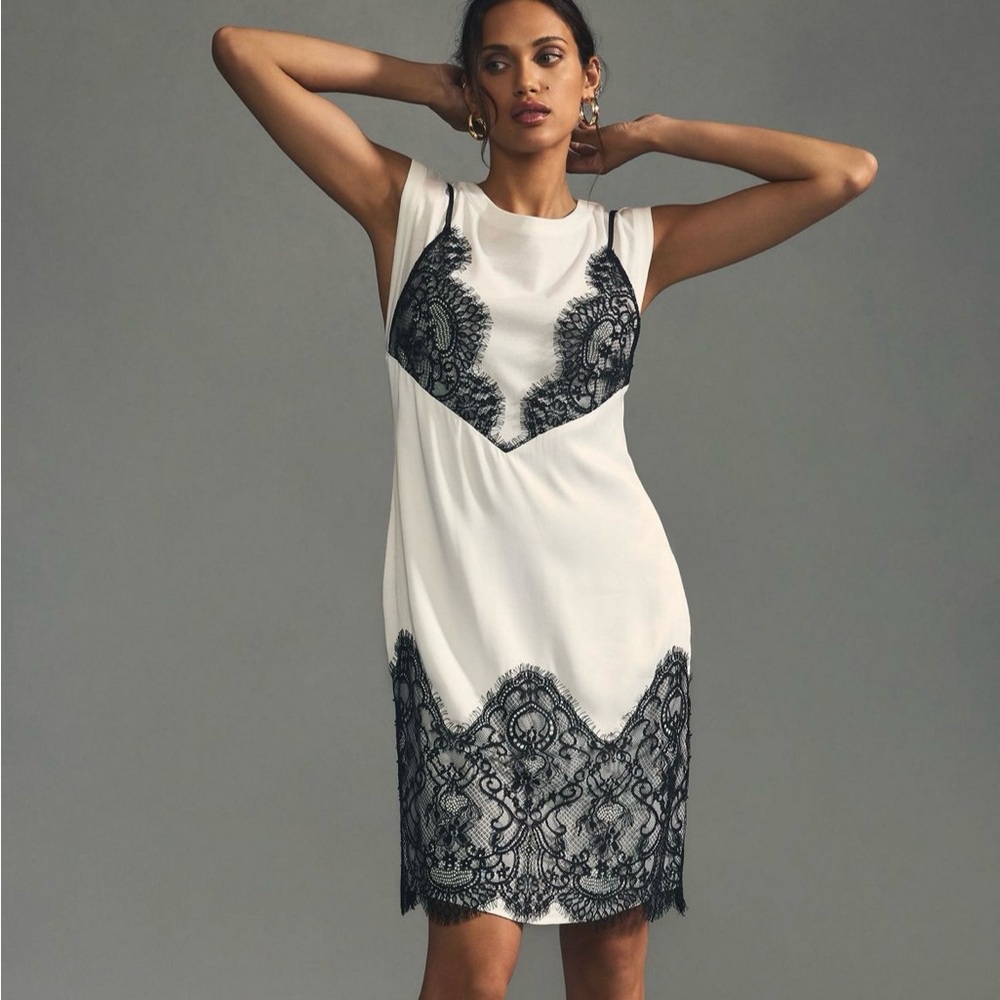 Maeve Lace T-Shirt Slip Dress NWOT